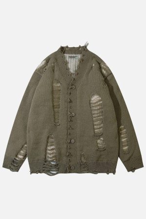 Concert Outfit Hole Fake Two Cardigan
