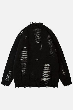 Concert Outfit Hole Fake Two Cardigan