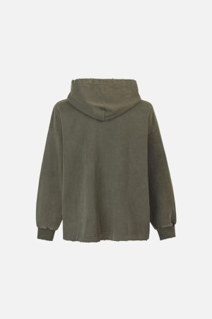 Concert Outfit Hollow Hole Zipper Hoodie