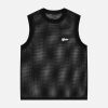 Concert Outfit Hollow Sports Mesh Embroidered Letters Vest