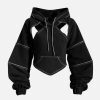Concert Outfit Hollowed Back Tie-Bow Hoodie