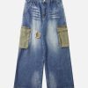 Concert Outfit Homemade Large Pocket Cargo Jeans