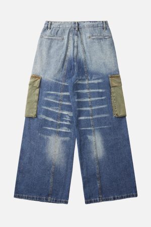 Concert Outfit Homemade Large Pocket Cargo Jeans