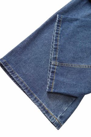 Concert Outfit Homemade Large Pocket Cargo Jeans