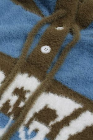 Concert Outfit Hooded Striped Knit Sweater