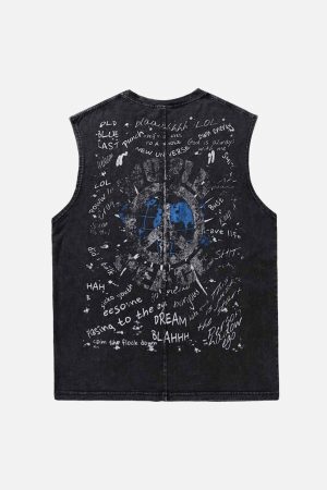 Concert Outfit Hop Vintage Aged Vest