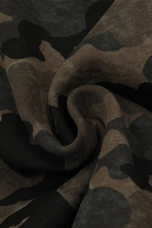 Concert Outfit Hotfix Rhinestones Camouflage Fur Hooded Fleece Jacket