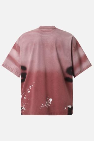 Concert Outfit Ink Splash Letter Print T-Shirt