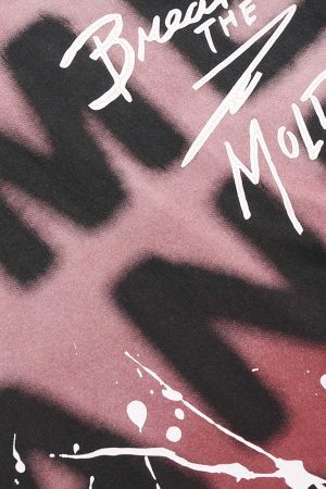 Concert Outfit Ink Splash Letter Print T-Shirt