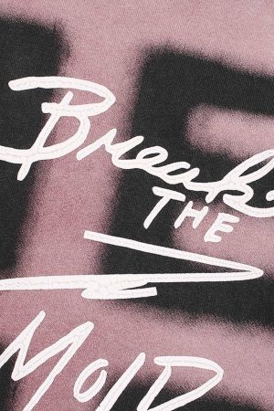 Concert Outfit Ink Splash Letter Print T-Shirt