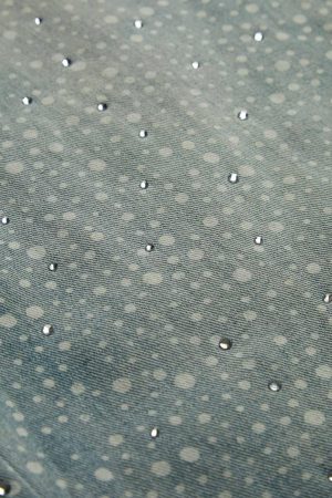 Concert Outfit Ink Splashed Hotfix Rhinestone Baggy Jeans