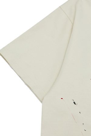 Concert Outfit Ink-Splashed Sun God Worn T-Shirt