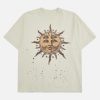 Concert Outfit Ink-Splashed Sun God Worn T-Shirt