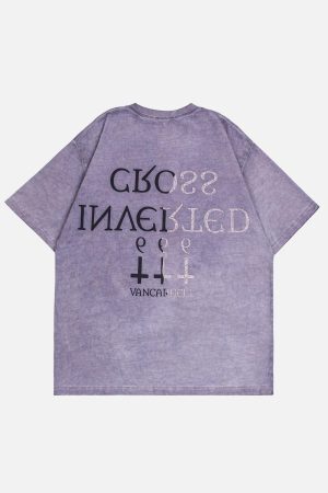 Concert Outfit Inverted Cross Print Tee