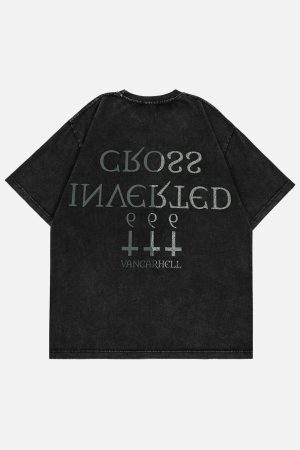 Concert Outfit Inverted Cross Print Tee