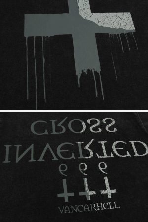Concert Outfit Inverted Cross Print Tee