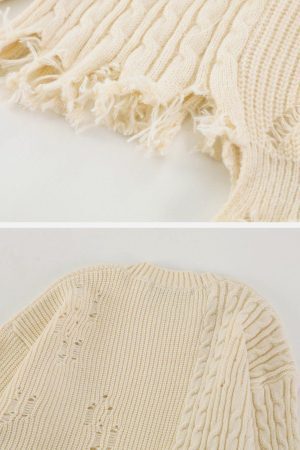 Concert Outfit Irregular Patchwork Twist Sweater