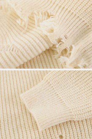 Concert Outfit Irregular Patchwork Twist Sweater