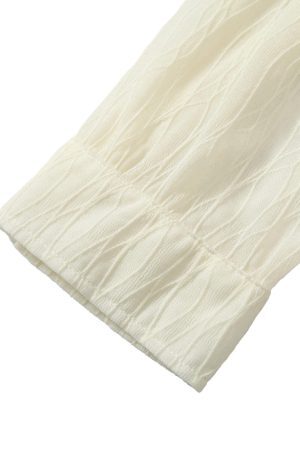 Concert Outfit Irregular Pleated Print Shirt