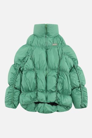 Concert Outfit Irregular Split Pleats Winter Coat