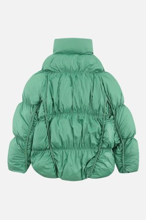 Concert Outfit Irregular Split Pleats Winter Coat