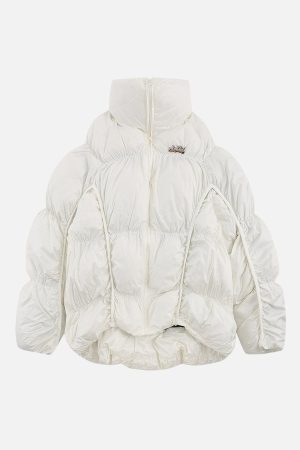 Concert Outfit Irregular Split Pleats Winter Coat