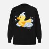 Concert Outfit Jacquard Bathing Duck Crewneck Sweater