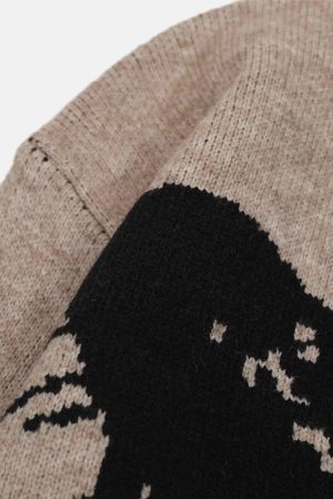 Concert Outfit Jacquard Butterfly Sweater