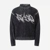 Concert Outfit Jacquard Half Turtleneck Knitted Sweater