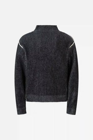 Concert Outfit Jacquard Half Turtleneck Knitted Sweater