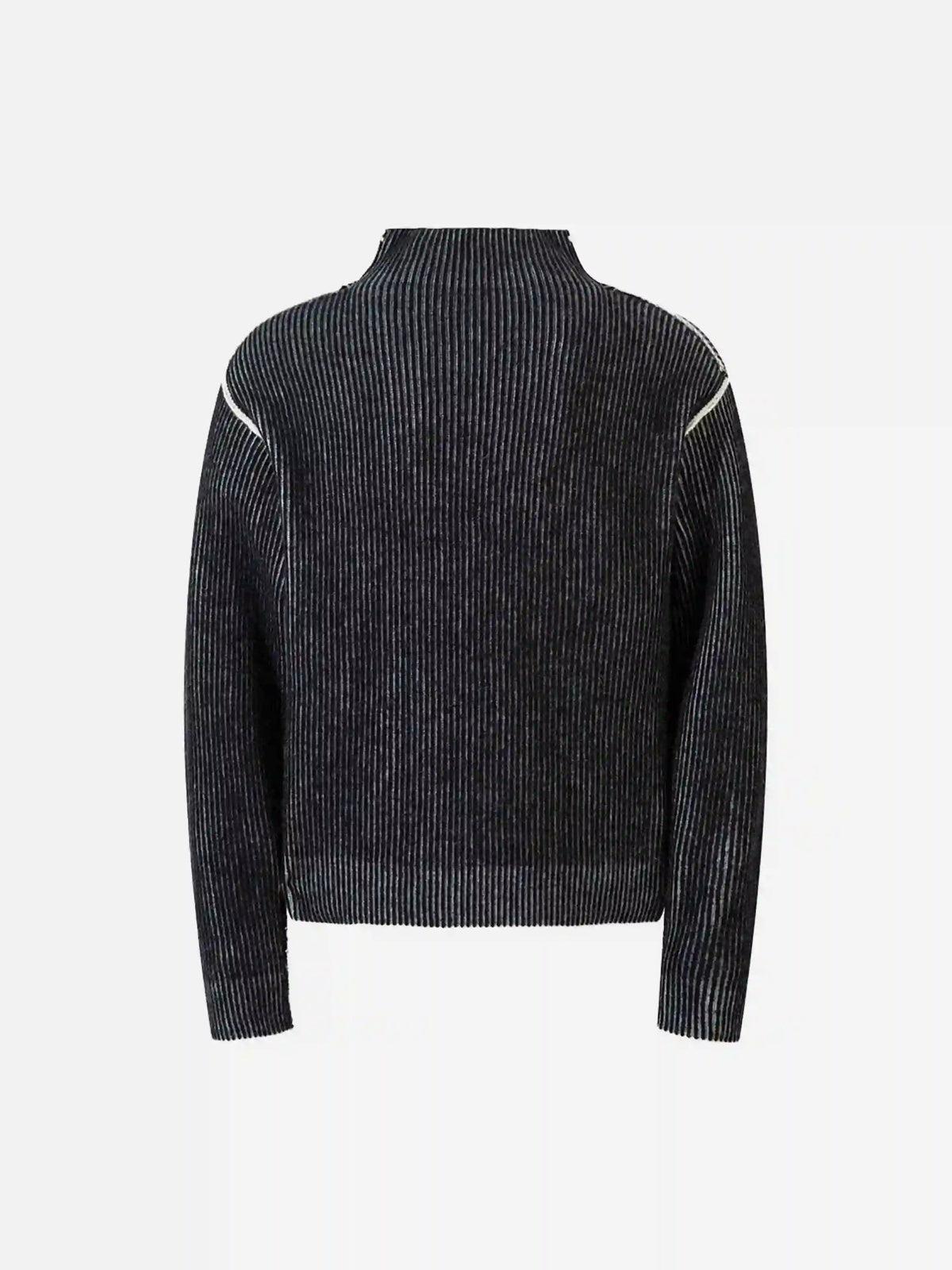 Concert Outfit Jacquard Half Turtleneck Knitted Sweater Concert Outfit Jacquard Half Turtleneck Knitted Sweater