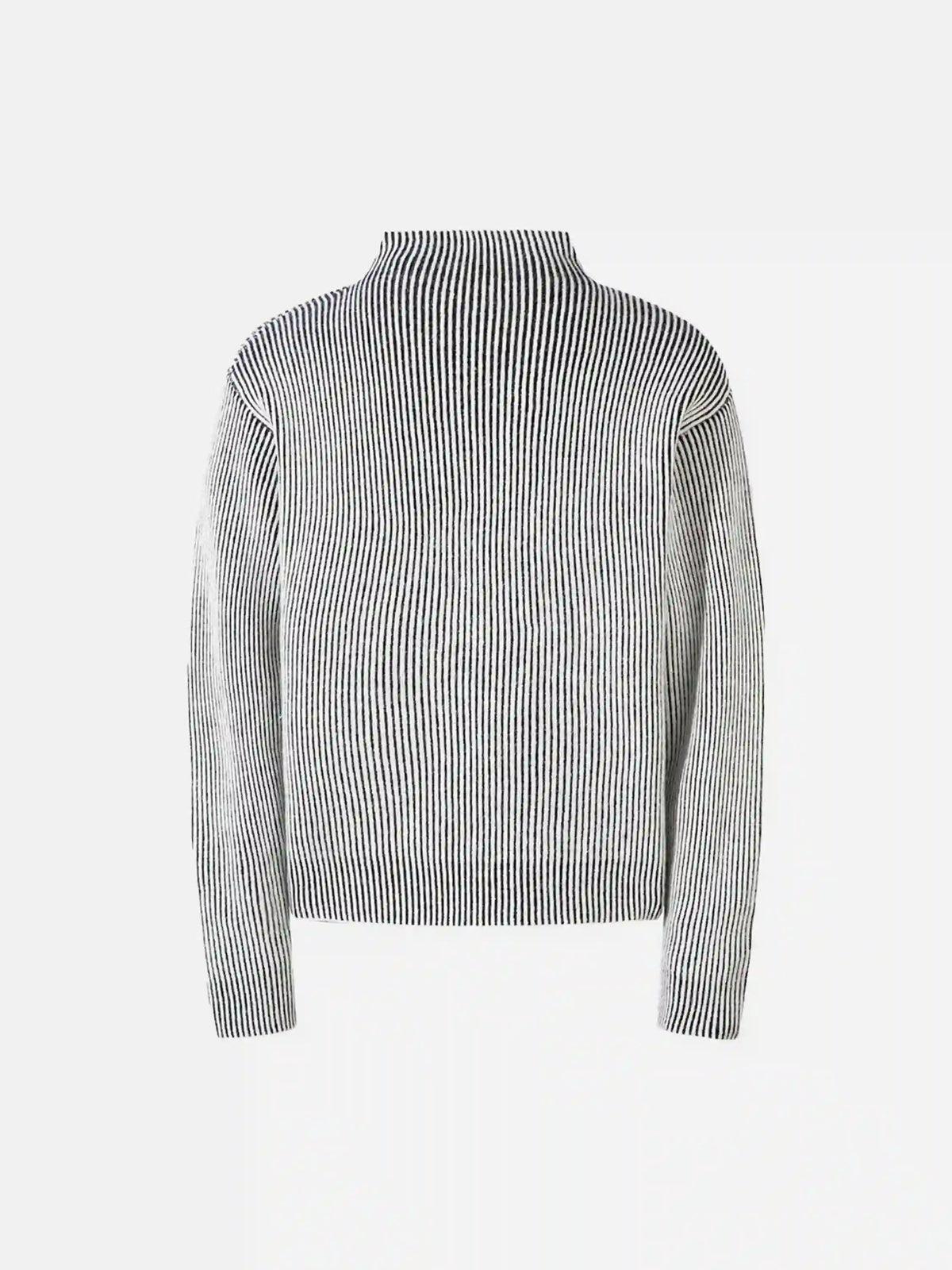 Concert Outfit Jacquard Half Turtleneck Knitted Sweater Concert Outfit Jacquard Half Turtleneck Knitted Sweater