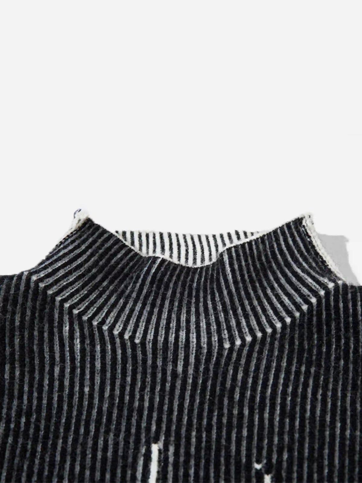 Concert Outfit Jacquard Half Turtleneck Knitted Sweater Concert Outfit Jacquard Half Turtleneck Knitted Sweater