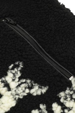 Concert Outfit Jacquard Stand Collar Sherpa Jacket