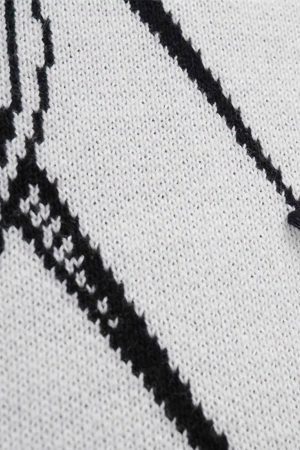 Concert Outfit Jacquard Thorns Tassel Sweater