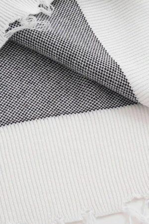 Concert Outfit Jacquard Thorns Tassel Sweater