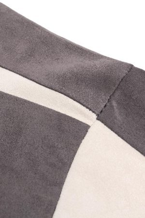 Concert Outfit Jersey Deconstructed Contrast Color Stitching Print T-Shirt