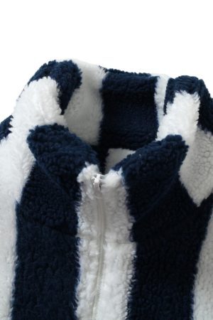 Concert Outfit Jersey Embroidered Cheetah Print Striped Sherpa Jacket