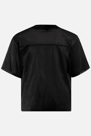 Concert Outfit Jersey Letter Print Quick Dry V-Neck T-Shirt