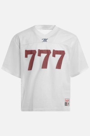 Concert Outfit Jersey Letter Print Quick Dry V-Neck T-Shirt