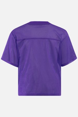 Concert Outfit Jersey Letter Print Quick Dry V-Neck T-Shirt