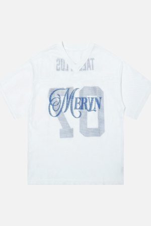 Concert Outfit Jersey Mesh Blouse Hollow T-Shirt