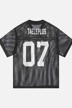 Concert Outfit Jersey Mesh Blouse Hollow T-Shirt