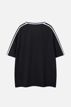 Concert Outfit Jersey Print Short-Sleeve Polo Shirt