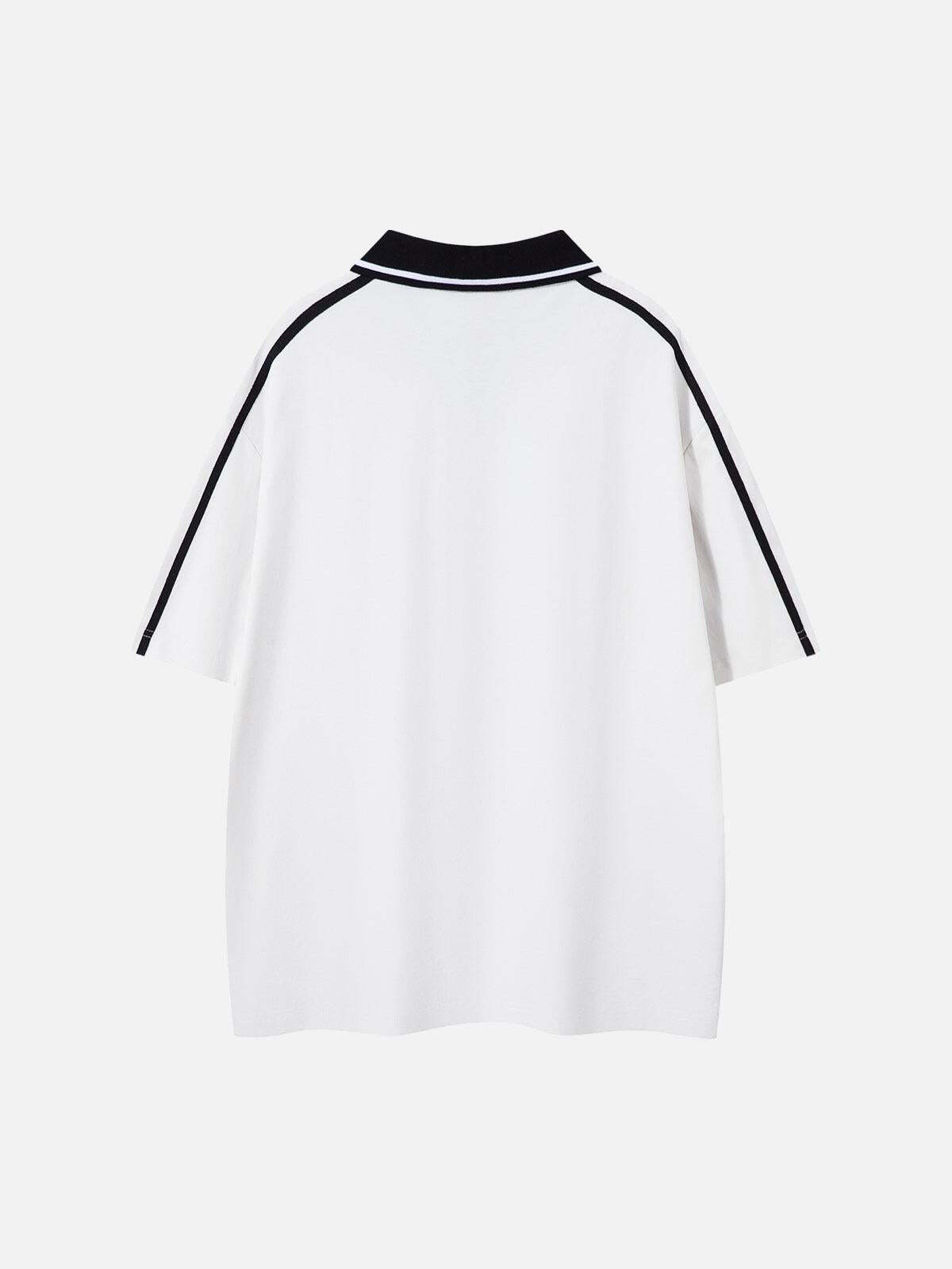 Concert Outfit Jersey Print Short-Sleeve Polo Shirt Concert Outfit Jersey Print Short-Sleeve Polo Shirt