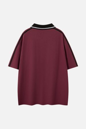 Concert Outfit Jersey Print Short-Sleeve Polo Shirt