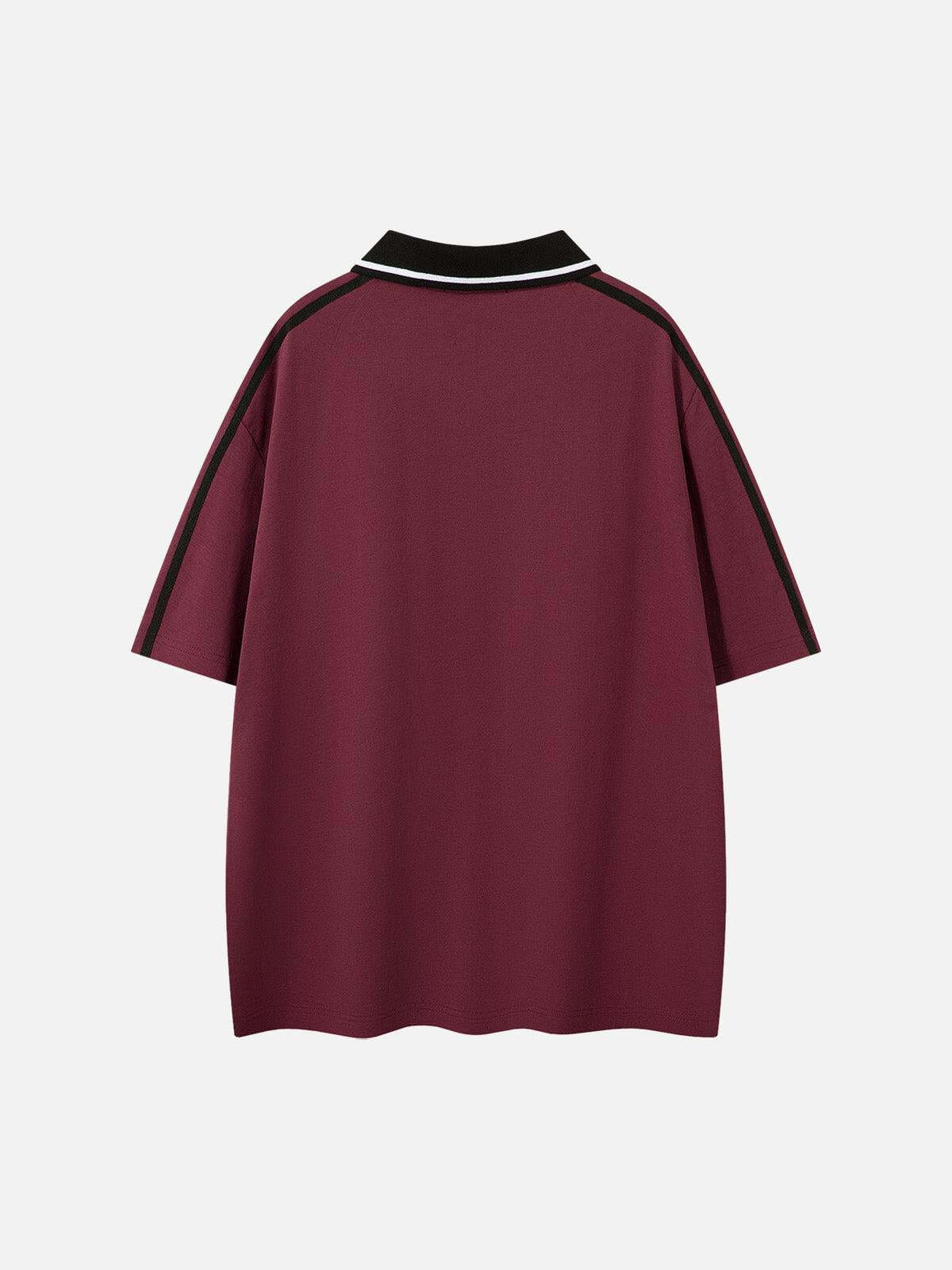 Concert Outfit Jersey Print Short-Sleeve Polo Shirt Concert Outfit Jersey Print Short-Sleeve Polo Shirt