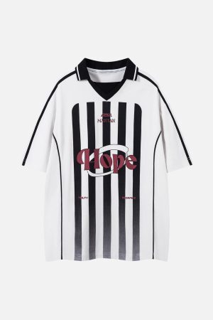 Concert Outfit Jersey Print Short-Sleeve Polo Shirt