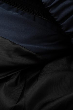 Concert Outfit Jersey Stand Collar Embroidered Quilted Puffer Jacket