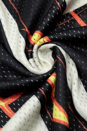 Concert Outfit Jersey Style Flame Print T-Shirt